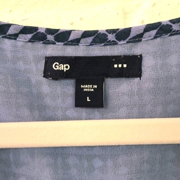 GAP NAVY CHIFFON DRESSY TANK SZ L - Picture 2 of 8